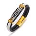 Handmade Ethnic Style Fashion Men's Handwoven Dzi Bead Tibetan Blue Leather Bracelet_ipsvogv.com