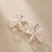 INS Style Fashion Light Luxury High-end Brass Flower Shell Pearl Beaded Earrings_ipsvogv.com