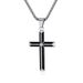 Stainless steel oil drip bevel cross necklace niche personality quality titanium steel pendant_ipsvogv.com