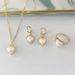 New style niche simple design pearl heart necklace jewelry creative French love necklace set three piece set_ipsvogv.com