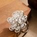 Korean Version Of Super Fairy Exquisite And Timeless Fashionable Diamond Inlaid Flower Opening Adjustable Ring For_ipsvogv.com