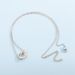 Women's Jewelry Diamond Studded Heart Shaped Stainless Steel Two Color Stitching Chinese Valentine's Day Gift Ins Simple Double Ring Clavicle Necklace_ipsvogv.com