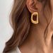 Minimalist Hollow Alloy D Letter For Women Ins Style Personality Symbol Geometric Earrings_ipsvogv.com