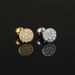Unisex pierced round full diamond ear bone studs for women inlaid with zircon threaded ball ear buckles popular earrings_ipsvogv.com