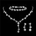 Women’s Jewelry Set Fashion New Shiny Diamond Inlaid Women's Wedding Accessories Necklace Earrings Bracelet Three Piece Set_ipsvogv.com