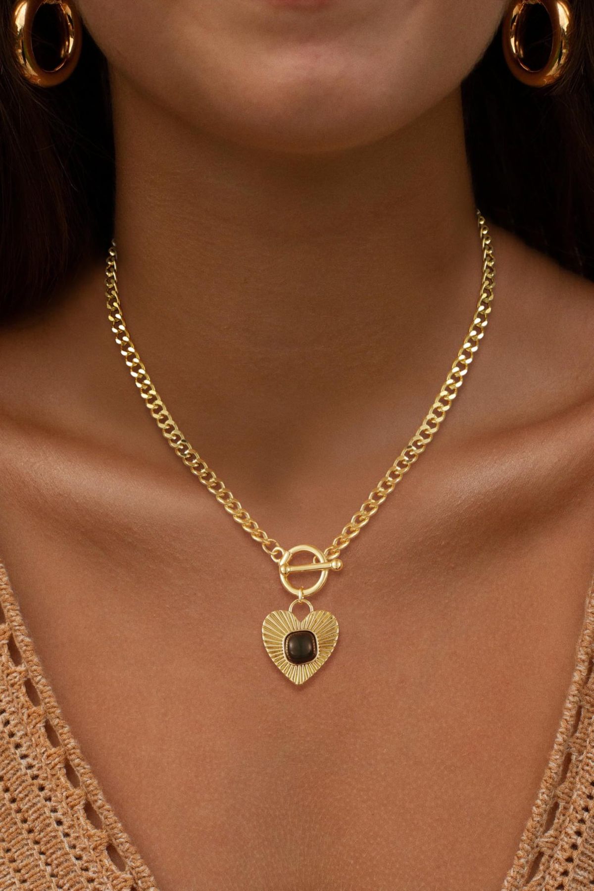 Fashion Retro Style Zircon Necklace Series Temperament Ladies Brass Real Gold Electroplated Love Pendant Jewelry_ipsvogv.com