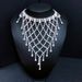 Fashionable tassel necklace temperament luxury water drop necklace all match full diamond necklace niche jewelry_ipsvogv.com