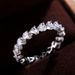 Cao Shi Simple Jewelry Sweet Ins Style Full Circle Heart Shaped Zircon Women's Valentine's Day Gift Ring_ipsvogv.com