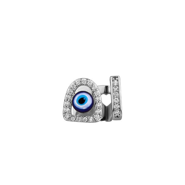 Halloween Men And Women's Fashion Personality Gold Teeth Devil Eyes Inlaid Zircon Braces Cosplay Accessories_ipsvogv.com