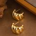 Fashionable Niche Wide Diagonal Metal Style With Female Temperament, Simple And Versatile Silver Needle Earrings_ipsvogv.com