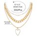 Temperament Pearl Chain Gold Peach Heart Pendant Necklace Street Shooting Women's Multi Layer Necklace_ipsvogv.com