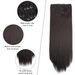 European and American women's 6-piece clip hair extensions 16-card long straight hair seamless hair extensions wig piece_ipsvogv.com