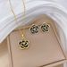 【 Set 】 Camellia Drop Oil Light Luxury Necklace For Female Internet Celebrity Versatile Clavicle Titanium Steel Chain_ipsvogv.com