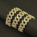 Hiphop Men's Cuban Gold Necklace 20mm Three Dimensional Diamond Thick Chain_ipsvogv.com