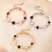 Minimalist Personalized Roman Black White Titanium Steel Bracelet Women With A Sense Of Luxury, Versatile For Couples,_ipsvogv.com