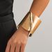 Exaggerated Metal Style Wide Face Large Bracelet Personality Niche Pleated Open Bracelet For Women_ipsvogv.com