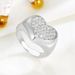 Personality Sweet Heart Shaped Aperture Zircon Ring High Grade Micro Inlaid Zircon Peach Heart Engagement Party Female Ring_ipsvogv.com