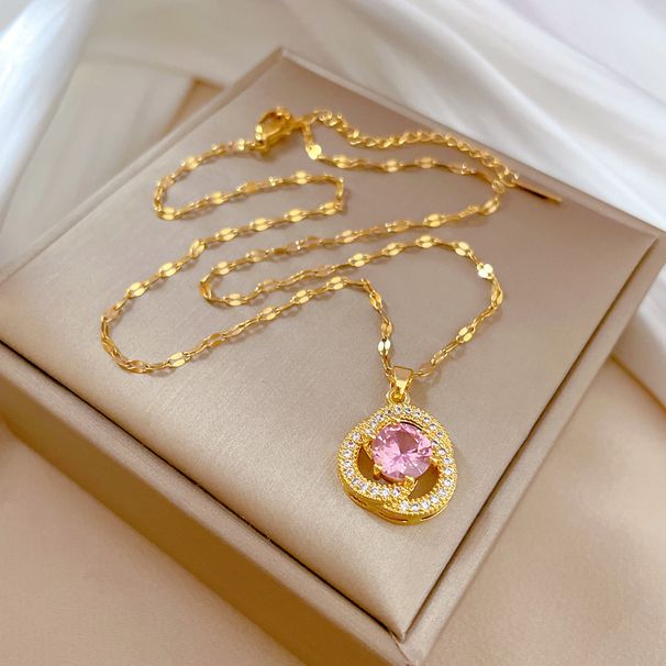 Three 【 】 Rig Flower Light Luxury Baquet Necklace For Female Iteret Celebrity Versatile Clavicle Titaium Steel 【 】_ipsvogv.com