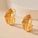 New autumn brass plated K real gold leaf brushed retro earrings Minimalist style small exquisite earrings_ipsvogv.com