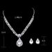 CRYSTAL BRIDE 584 - White Gemstone Bridal Jewelry Set (Necklace & Earrings, Wedding Dress Matching Set)_ipsvogv.com