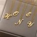 new uppercase A Z stainless steel 26 English letters necklace melon seed clasp real gold plated men's necklace_ipsvogv.com