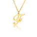 new uppercase A Z stainless steel 26 English letters necklace melon seed clasp real gold plated men's necklace_ipsvogv.com