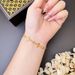 Four Leaf Clover And Five Flower Vietnamese Sand Gold Bead Bracelet With Niche Design That Never Fades, Brass Alloy_ipsvogv.com