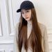 hot selling Fashion Hat Hair Extensions Beautiful Ladies Long Straight Wigs Hats Connected Head Cover Synthetic Peaked Cap Wig For_ipsvogv.com
