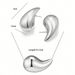 Fashionable water droplet design earring set for women, versatile and niche, long necklace with geometric earrings_ipsvogv.com