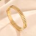 Minimalist Geometric Striped Titanium Bracelet For Women, Versatile Stainless Steel That Can Be Opened And Does Not Fade_ipsvogv.com