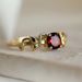 Sanjie 2025 New Instagram Celebrity Fashion Diamond Simple Women's Japanese Korean Curve Inlaid Red Zircon Ring_ipsvogv.com