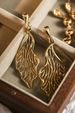 Brass Gold-Plated Light Luxury Metal Minimalist Hollow Leaf Niche Design Earrings For Women_ipsvogv.com