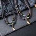 Wolf Teeth Double Layered Stacked Necklace Men's New Ethnic Style Fashion Personalized Design Women's High End Versatile_ipsvogv.com