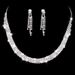 TIERED ELEGANCE 489 - Four-Layer Rhinestone & Pearl Bridal Jewelry Set (Claw Chain Necklace & Earrings, Wedding Accessories)_ipsvogv.com