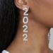 Shiny Diamond Year Earrings All-match Trendy Full Diamond Digital Earrings Hot earring_ipsvogv.com