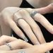 people's Collection Irregular 【 2101 】 French Pleated Drip Oil Chain Niche Design Ring, Female Personality Blue Fish 【 】 Ring,_ipsvogv.com