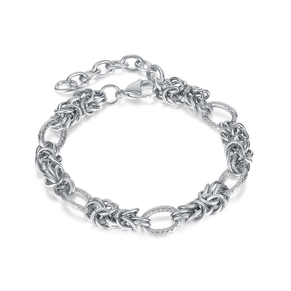Women's Jewelry Fashion Stainless Steel Bracelet Personality Retro Geometric Splicing Chain Titanium Steel Jewelry_ipsvogv.com