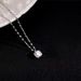 S999 Silver Small Sugar For Women With A Niche Design, Light Luxury Zircon Collarbone Chain, Square Bag Jewelry Necklace_ipsvogv.com