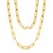 Women's Jewelry Paper Clip Various Specifications 925 Sterling Silver Necklace 14K Gold Men And Women Plain Chain Clavicle Chain_ipsvogv.com
