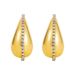 Copper Plated Geometric Chubby Glossy Water Drop Inlaid Zircon Earrings High End Fashion Earrings_ipsvogv.com