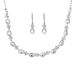 Women's Sterling Silver Jewelry Set - Sparkling Crystal Necklace, Earrings & Bracelet (3-Piece Gift Set)_ipsvogv.com