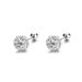 Silver Red Full Diamond Ball Earrings Niche Flash Diamond Threaded Bead Ear Bone Studs Simple Female Jewelry_ipsvogv.com