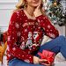 Women's Clothing red Christmas sweater women autumn and winter new snowflake Christmas pullover sweater_ipsvogv.com