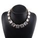 N11161 Fashion Color Block Jelly Neckchain Women's ZA Bohemian Geometric Necklace Earring Set_ipsvogv.com