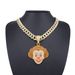 Unisex New Clown Diamond Alloy Pendant From Men's Trendy Hip Hop Cuban Chain_ipsvogv.com