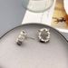 Qingdao Irregular Baroque Millet Pearl Beads Set with Transparent Crystal Earstuds Versatile Earrings_ipsvogv.com