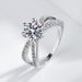 Hot Selling Classic Fashion Six Claw Couple Wedding Silver Plated Carat Simulated Diamond Ring, Female Accessory_ipsvogv.com