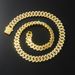 Men's hip-hop shaped Cuban Hiphop alloy full diamond chain street photo necklace_ipsvogv.com