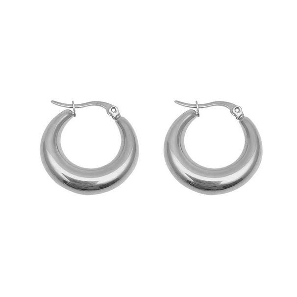 Metal U-shaped Ins Style Fashion Trend Stainless Steel Earrings Versatile Texture For Women With Broken Ears_ipsvogv.com