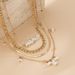 Jewelry Simple Cross Snake Bone Chain Necklace Creative Irregular Pearl Multi Layer Necklace_ipsvogv.com